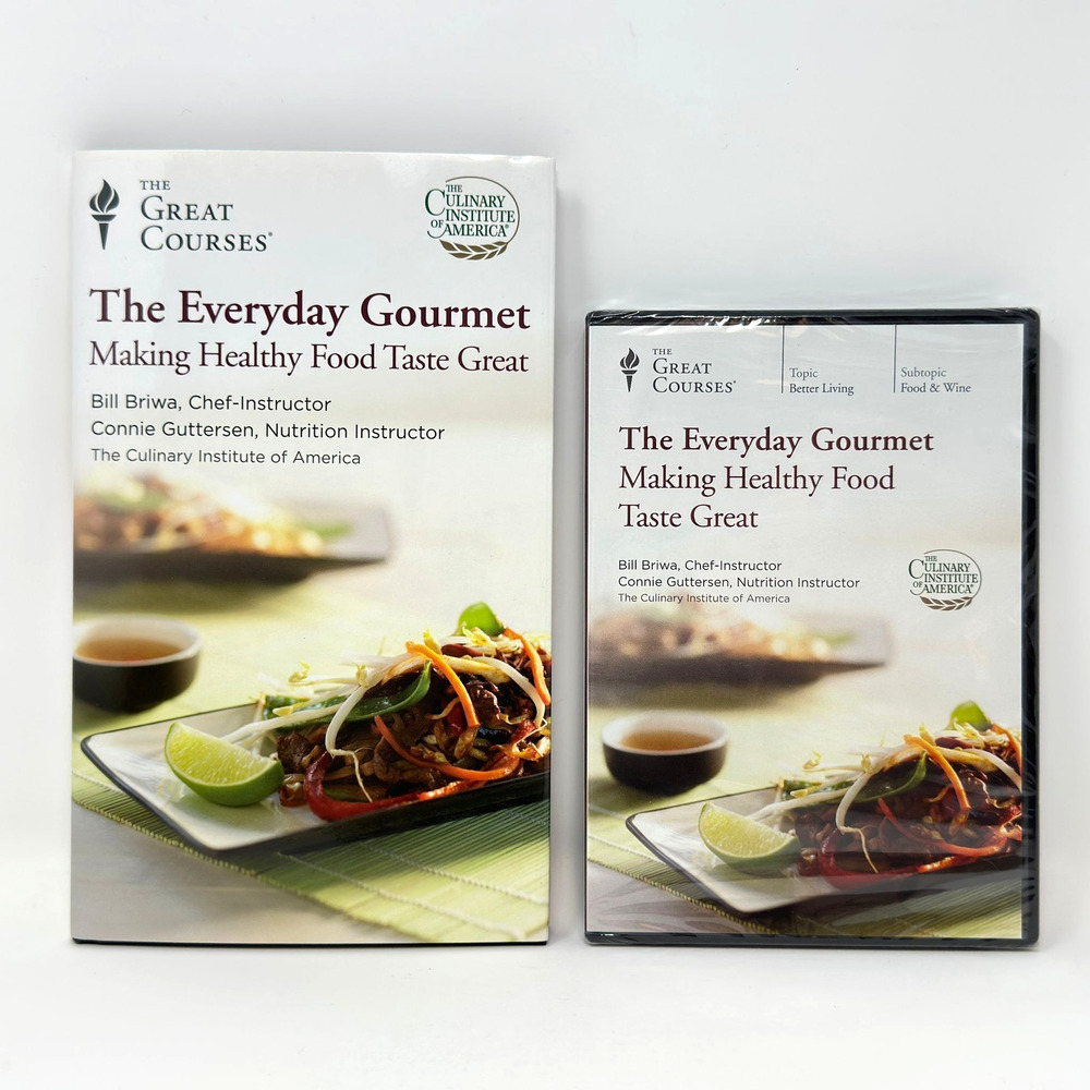 Great Courses Everyday Gourmet Making Healthy Food Taste Great DVD & HC Book Set